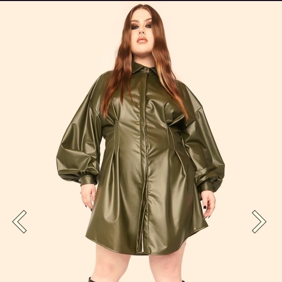 Plus Size Shirt Dress - Picture 1 of 4